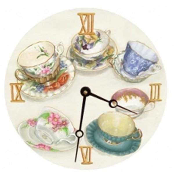 Clock Creations 15 in. Tea Cups Round Clock CL1097623